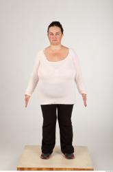 Whole Body Back Woman Animation references Casual Overweight Studio photo references